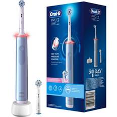Braun Elektriske tannbørster Braun Pro 3 3000 Sensitive Clean + 2 Brush Heads