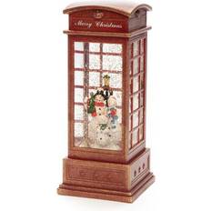 Weihnachtsleuchten reduziert Konstsmide Telephone Booth with Snowma Red Weihnachtsleuchte 25cm