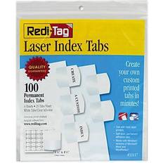 White Envelopes & Mailing Supplies Redi-Tag Laser Tabs, White, 1.13" Wide, 100/Pack (33117) White