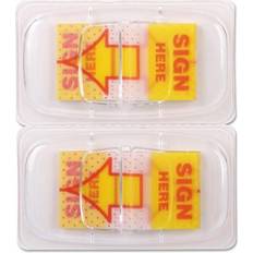 Shipping, Packing & Mailing Supplies Universal Deluxe Message Arrow Flags, "Sign Here" Yellow, 500/Pack