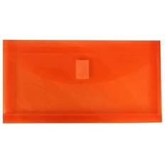 Jam Paper 5.25" x 10" Plastic Hook & Loop Closure Envelopes, 12ct. in Orange MichaelsÂ Orange 5.25" x 10"