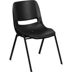 Chair Flash Furniture HERCULES Series 440 lb. Capacity Kid's Black Ergonomic Shell Stack Chair