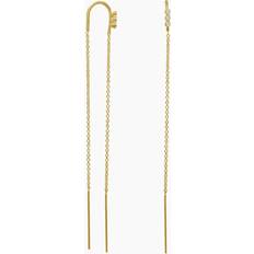 Stine A Three Dots Double Chain Earring - Gold/Transparent