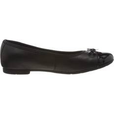 Clarks Girl's Scala Bloom School Shoes - Black Leather