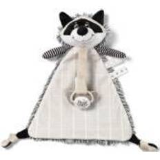 BabyOno Toy snuggle blanket with clip Racoon Rocky 1 pc