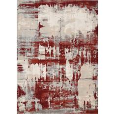 Nourison Maxell Red, Gray, Beige 94x126"