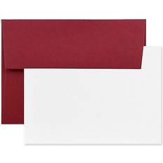 A6 envelope size Jam Paper Blank Greeting Cards Set, A6 Size, 4.75 x 6.5, Dark Red, 25/Pack (304624611) Quill Red