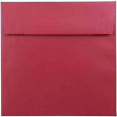 Jam Paper Â 6.5 x 6.5 Square Metallic Invitation Envelopes, Stardream Jupiter Red, 50/Pack (SD853520I)