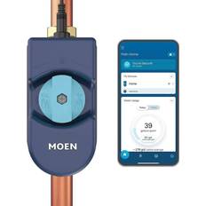 Detectors Moen Flo 1 in. Smart Water Leak Detector with Automatic Water Shut Off Valve, Blue