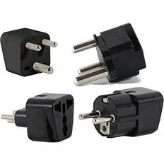 Universal travel adapter US to SOUTH AFRICA Travel Adapter Plug for Universal Type M N D E(C/F) AC 4 Pack