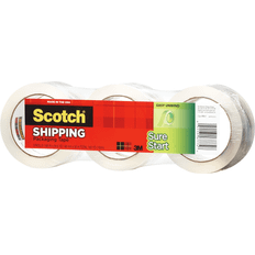 Scotch Shipping, Packing & Mailing Supplies Scotch Â Sure Start Shipping Tape, 1-7/8' x 43.7 Yd, Pack Of 3 Tapes