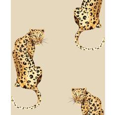 NextWall Wallpaper NextWall Daisy Bennett Leopard King Pale Oak Peel & Stick Wallpaper tan