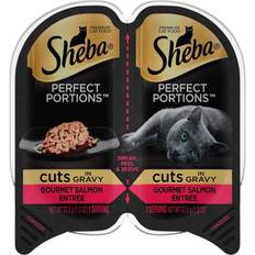 Gourmet cat food Pets Sheba Perfect Portions Cuts In Gravy Gourmet Salmon Entree Cat Food
