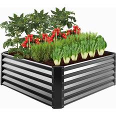 Best Choice Products Outdoor Planter Boxes Best Choice Products Raised Garden 4ftx4ftx1.5ft, Planter Box