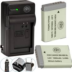 Canon nb 13l BM Premium 2-Pack of NB-13L Batteries and Battery Charger for Canon PowerShot G1 X Mark III, G5 X, G7 X, G7 X Mark II, G9 X, G9 X Mark II, SX620