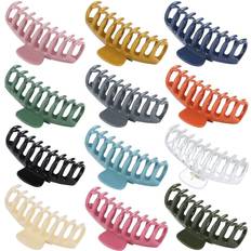 Green Hair Clips 12 Pack Hair Claw Clips Large Stylish Hair Clips Barrettes with