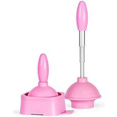 Toilet Accessories Princess Pink Collapsible Toilet Plunger Base/Caddy