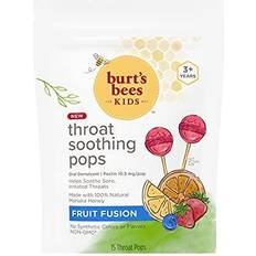 Burt's Bees Teething Toys Burt's Bees Kids Throat Soothing Pops, Fruit Fusion, 15 Count