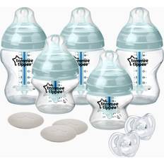 Baby Bottles & Tableware Tommee Tippee Fussy Baby Complete Solution Anti-Colic Bottle Set Advanced Anti-Colic Bottles Breast-Like Nipples Travel Lids 0-6m Ultra-Light Silicone Pacifiers