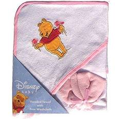 Disney Baby Towels Disney Winnie The Pooh Hooded Towel & Washcloth set pink