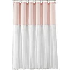 White Bathtub & Shower Accessories Lush Decor Tulle Skirt Colorblock Shower