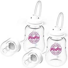 Podee Hands Free Baby Bottle Anti-Colic Feeding System 4 oz (2 Pack Pink)