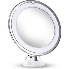Interior Details Updated 2019 Version 10X Magnifying Makeup Vanity Mirror With Lights LED Lighted Portable Hand Cosmetic Magnification Light up Mirrors for Home Tabletop Bathroom Shower Travel