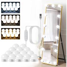 Silikang Led Mirror Lights for Vanity Make Up, 10ft Ultra Bright White LED,  Dimmable Touch Control Dressing Strip Light, for Makeup Table & Bathroom