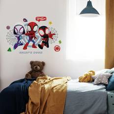 Interior Decorating RoomMates RMK4926GM Spidey and His Amazing Friends Giant Headboard Peel Stick