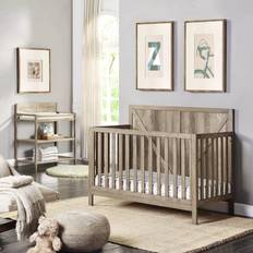 Convertible baby crib Suite Bebe Barnside 4-in-1 Convertible Baby Crib with Vintage Chestnut