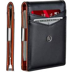 Men wallet SUAVELL Leather Slim Wallets for Men. Wallet Card Holder with Money Clip. Low Profile