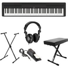Yamaha p 45 digital piano Yamaha P-45 Compact Digital Piano Keyboard Stand Bench Pedal Headphones