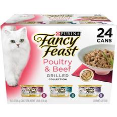 Cat Food Pets Fancy Feast Gravy Wet Cat Food Variety Pack, Poultry & Beef Grilled Collection