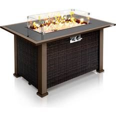 Outdoor gas firepit Camping Sound Around SereneLife Outdoor Propane Gas Fire Pit