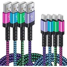 Batteries & Chargers C Charger Cable Fast Charging Phone Android Power Cord 4Pack for Samsung Galaxy S22 S22 Ultra S22 Plus Note 21/20 Ultra, S21 /S20 Plus/S21 S20 FE/S10 Plus/S9 A11/A21/A51/A71 Google Pixel 5 4A XL