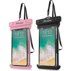 Pink Waterproof Cases Procase Universal Waterproof Case Cellphone Dry Bag Pouch for iPhone 12 Pro Max 11 Pro Max Xs Max XR XS X 8 7 6S Plus SE 2020 Galaxy S20 Ultra S10 S9 S8/Note 10 9 up to 6.9 -2 Pack Pink/B