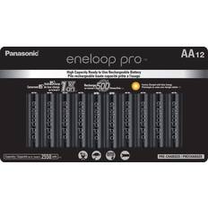Panasonic Eneloop Pro BK-3HCCA8BA Pre-Charged Nickel Metal Hydride AA  High-Capacity Rechargeable Batteries, 8-Battery Pack