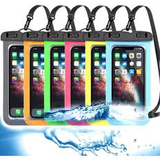 Waterproof Cases 6 Pack Universal Waterproof Phone Pouch, Large Phone Waterproof Case Dry Bag IPX8 Outdoor Sports for Apple iPhone 13 12 11 Pro Max XS Max XR X 8 7 6 Plus SE, Samsung S21 S20 S10,Note,Up to 6.7"