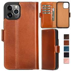 Folio Handcrafted Full Grain Leather Wallet Case for iPhone 12 Pro Max
