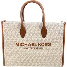 Michael Kors Kenly Large Tote Graphic Logo MK Blue + Double Zip