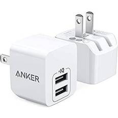 Batteries & Chargers Anker USB Charger, 2-Pack Dual Port 12W Wall Charger with Foldable Plug, PowerPort mini for iPhone XS/ X 8 8 Plus 7 6S 6S Plus, iPad, Samsung Galaxy Note 5 Note 4, HTC, Moto, and More