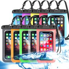Waterproof Cases 10 Pack Universal Waterproof Phone Pouch, Large Phone Waterproof Case Dry Bag IPX8 Outdoor Sports for Apple iPhone 13 12 11 Pro Max XS Max XR X 8 7 6 Plus SE, Samsung S21 S20 S10,Note,Up to 7"