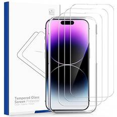 Syncwire Screen Protector for iPhone 14 Pro Max Dynamic Island 6.7 inch, 3 Pack Shatterproof Tempered Glass Screen Protector Easy Installation Frame, 9H Hardness, 99.99% HD Clear, Bubble Free