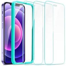 ESR Tempered-Glass Screen Protector for iPhone 12/12 Pro [3-Pack] [Easy Installation Frame] [Case-Friendly] [HD Clear] [9H Hardness] [Bubble Free] [Anti-Scratch] [Seneitive Response] 6.1-Inch