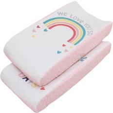 Little Love by NoJo Changing Pad Cover In Pink Pink/multi multi 2 Pack