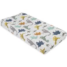 Little Unicorn Cotton Muslin Changing Pad Cover in Dinosaur Friends