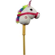 Hobby Horses Ponyland Giddy-Up 28" Stick Plush Unicorn with Sound