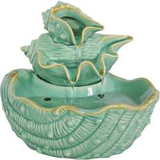 Sunnydaze Indoor Home Decorative Stacked Tiered Seashells Tabletop Water Fountain