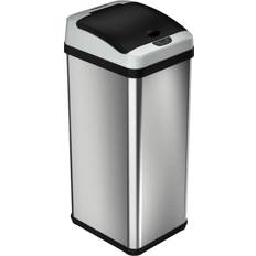 Halo Cleaning Equipment & Cleaning Agents Halo Stainless Steel Rectangular Extra-Wide Sensor Trash Can with Control