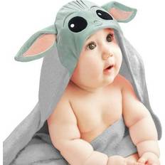 Baby Towels Lambs & Ivy Star Wars The Child/Baby Yoda/Grogu Gray Hooded Baby Bath Towel